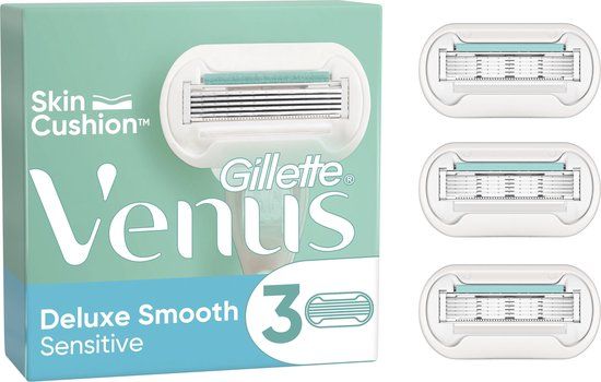 Gillette Venus Deluxe Smooth Sensitive Navulmesjes - 3 stuks - Voor Vrouwen