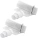 Merkloos / Sans marque Makito Western Europe Waterzak - 4x - wit - navulbaar - opvouwbaar met haak - 400 ml - festival/outdoor