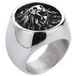 Mendes heren ring Leeuw Edelstaal Zilverkleurig-19mm