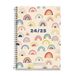 Miquelrius Schoolagenda 2024-2025, september 2024 tot juni 2025, formaat 117 x 174 mm, dagweergave, gerecyclede omslag, Spaans en Engels, gerecycled papier, regenboogdesign