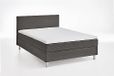 Atlantic Home Collection Boksbed inclusief rooster en H3 binnenveringmatras, hout, donkergrijs, 140 x 200 cm