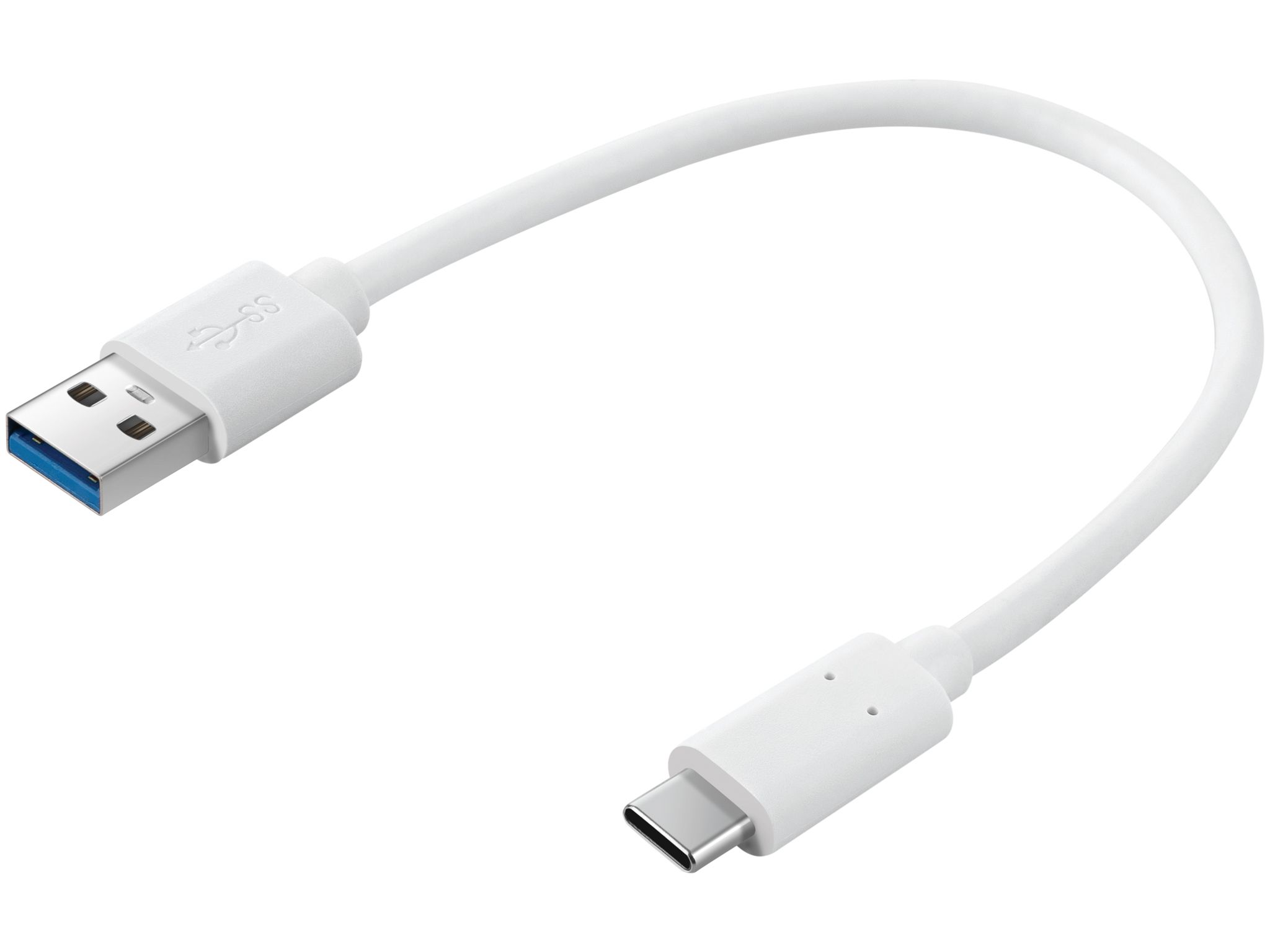 Sandberg USB-C 3.1 naar USB-A 3.0 Kabel - 0.2m - Wit