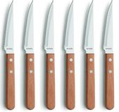Amefa Pizza 6-piece pizza/steak knife set wood