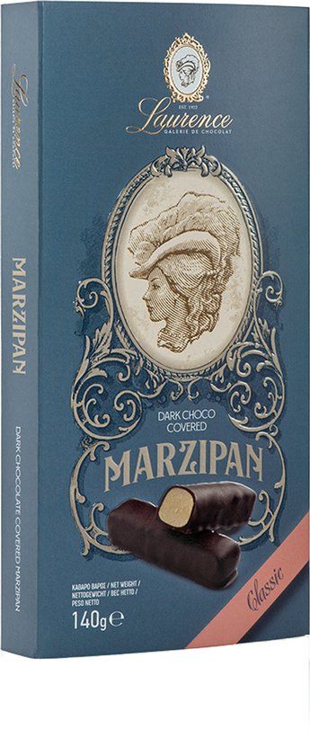 Laurence Lekkernijen van pure chocolade met marsepein Marzipan Classic, 140 g