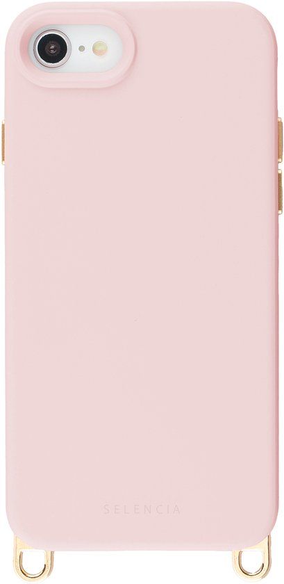 Selencia Rivièra MagSafe Backcover met afneembare haakjes voor de Apple iPhone SE (2022 / 2020) / 8 / 7 - Sorbet Pink