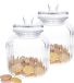 Zeller Set van 2x stuks glazen voorraadpotten/koekjespotten rond met deksel 2800 ml - 17,5 x 22 cm - Snoeppotten - Bewaarpotten