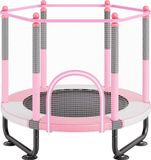 trampoline 60 pouces pour enfants, mini-trampoline pour tout-petits avec filet de sécurité, adapté à un usage intérieur et extérieur