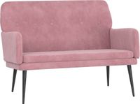 vidaXL Bankje 108x79x79 cm fluweel roze