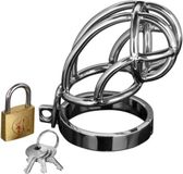 Master Series Captus STAINLESS STEEL Locking Chastity Cage - 0848518005694