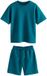 Next - Jongens - Ruimvallend T-shirt van zware stof en short - Blauw