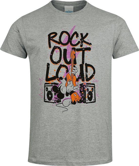Mickey & Minnie Mouse Mickey Mouse Rock Out Loud Heren T-shirt - gemêleerd grijs - S
