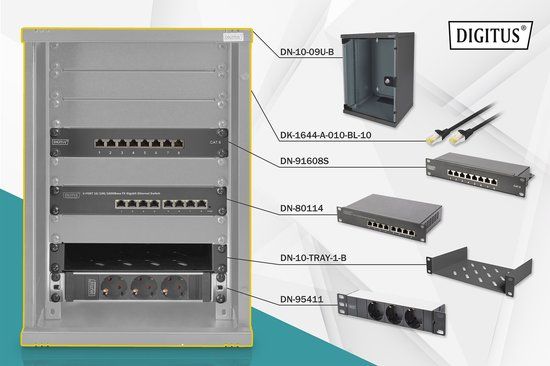 Digitus DN-10-SET-2-B 9U Wandrek Zwart