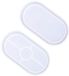 Unyqoos® Ovalen gietvormen voor epoxyhars – 2 stuks, transparant siliconengel, herbruikbare DIY-vormen voor onderzetters, kaarshouders en dienbladen