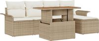 vidaXL Tuinbank Set Beige en Crèmekleurig