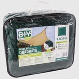 La Briantina Vierkante zeiltent voor tuin en terrassen, 3,6 x 3,6 m kleur groen