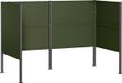 vidaXL Vuilnisbak Scherm 167 x 85 x 113 cm Staal Olijfgroen