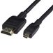 Amazon Basics Micro HDMI naar HDMI displaykabel, 18Gbps high-speed, 4K@60Hz, 2160p, 48-Bit kleur, Ethernet Ready, 1,8 m, zwart