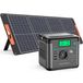 SWAREY 300W(600W piek) zonnestroomgenerator Thuisbatterij,Draagbare energiecentrale met 100W zonnepaneel,222Wh voedingsstation,PD 65W USB-C
