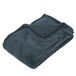 Atmosphera Fleece deken of plaid harig - donkergrijs/blauw - 130 x 180 cm - polyester - Bankdeken - Fleece plaid