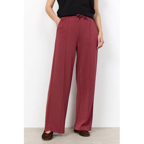 Soyaconcept high waist wide leg broek - donkerrood