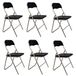 La Silla Española - Set van 6 klapstoelen van aluminium met zitting en rugleuning van PVC, model Sevilla, zwart, 78 x 43,5 x 46 cm