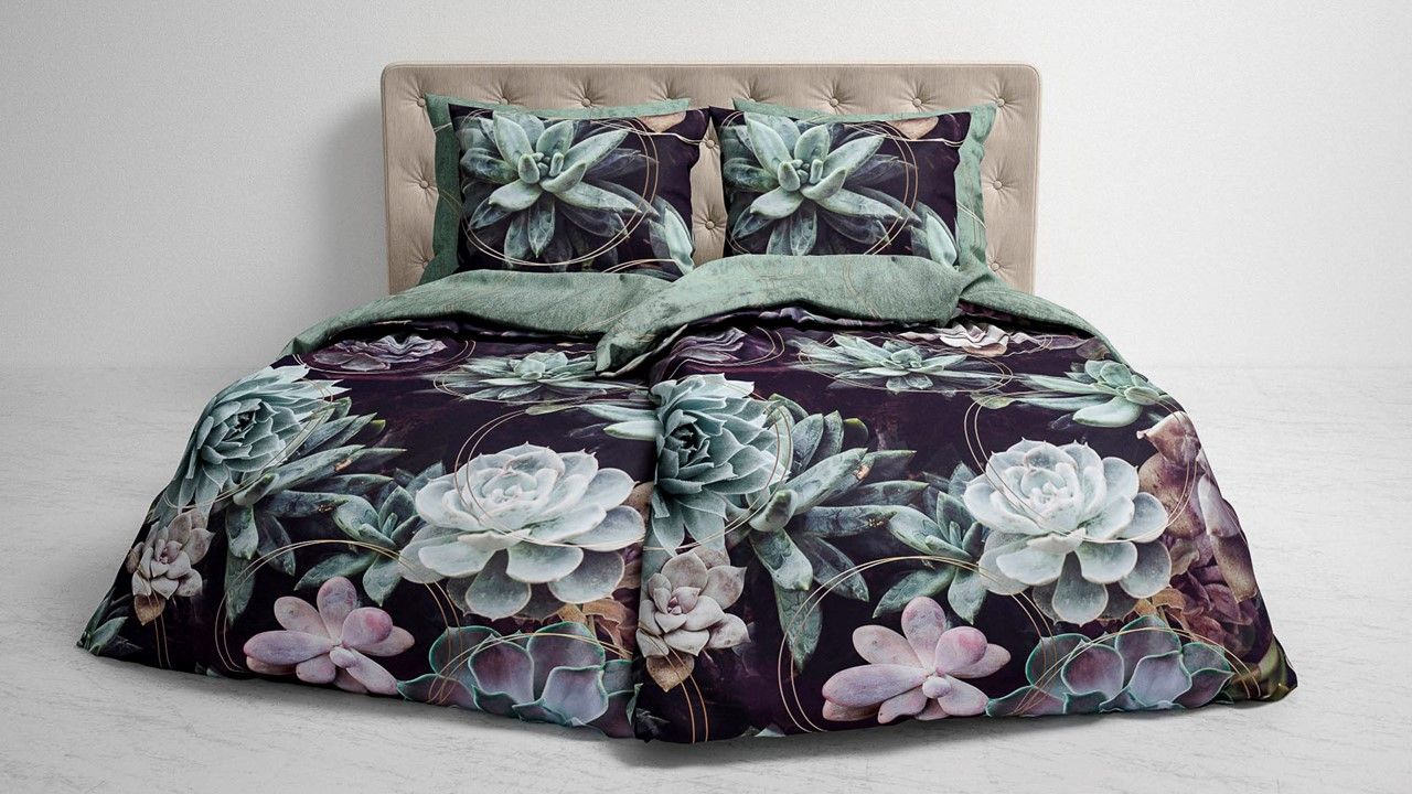 Heckett & Lane Dekbedovertrek Scott - 200x220 cm - Katoen - Groen