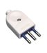 Poly Pool stekker 10 A 2p + T, kabeluitgang, isolatieschroef, wit