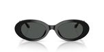Giorgio Armani AR 8234U Lunettes de Soleil Femme Noir Ovales Gris 52mm
