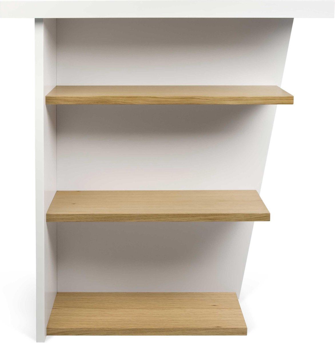 TemaHome Sidetable Piña asymetrisch - wit/eik - 5603449053443