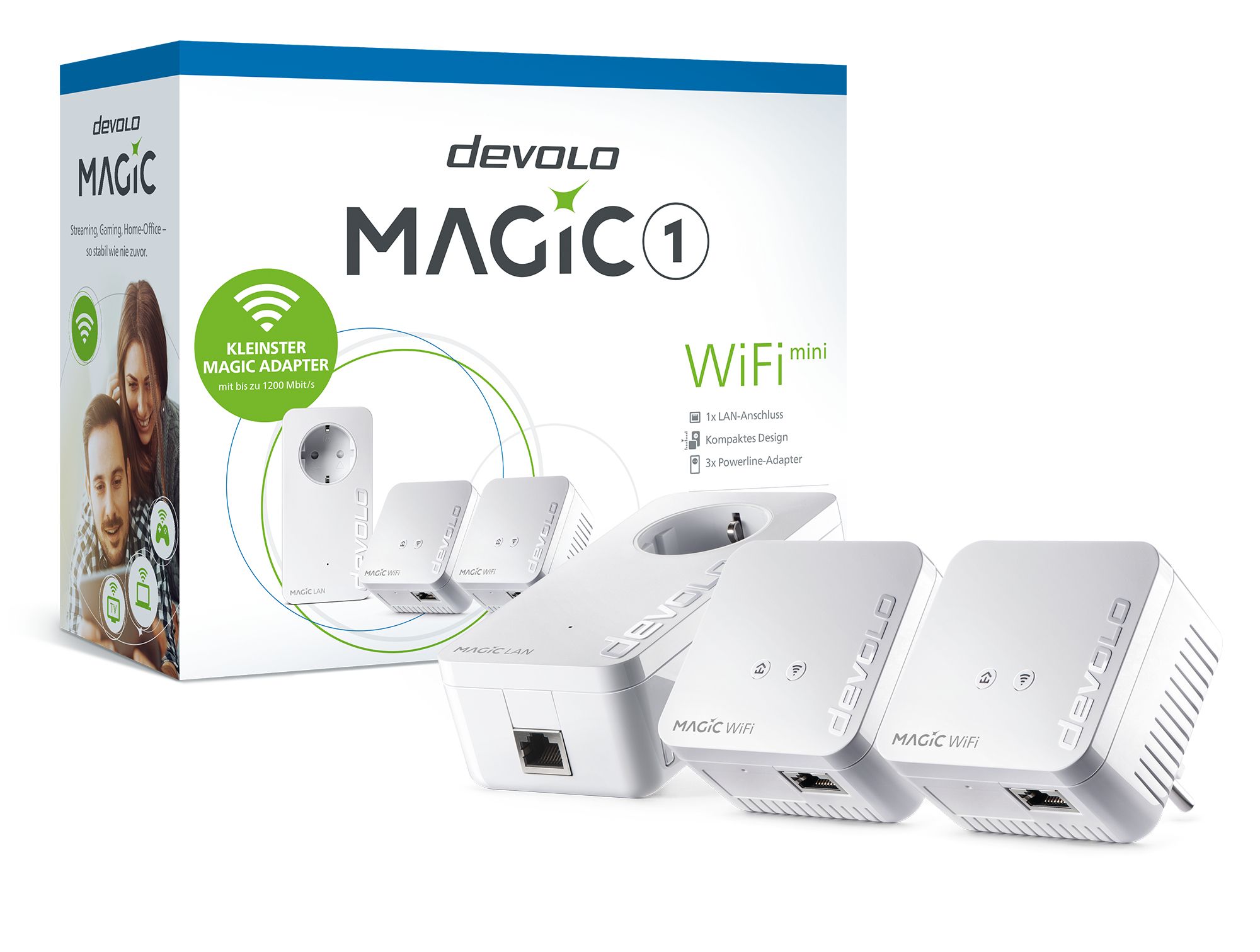Devolo Magic 1 WiFi mini Network Kit - 1200 Mbps - Wi-Fi - White