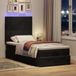 Maison Exclusive - Cadre de lit ottoman avec matelas, noir, 80x200 cm, velours