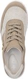 Rieker Nabukino-sneakers met veters Beige Dames Vetersluiting Synthetisch Rubber