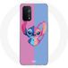 Maniacase Hoesje voor Oppo A54 5G Stitch en engel blauw roze
