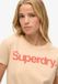 Superdry - Dames T-shirt met Core logo en aansluitende pasvorm - Frappe Beige
