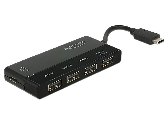 DeLOCK 62793 USB 3.1 Gen 1 Hub - 4x USB-A - 5 Ports