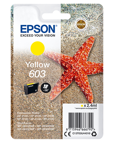 Epson   Singlepack Yellow 603 Ink