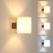 Comely Binnenwandlamp Hout, Retro Glazen Wandlamp, E27 Wandlamp, Bedlamp voor Slaapkamer Woonkamer Gang Trap Kantine