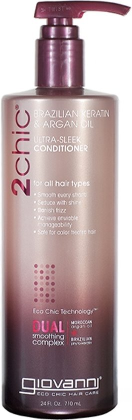 Giovanni Cosmetics 2chic - Ultra-Sleek Conditioner with Brazilian Keratin & Argan Oil 710 ml