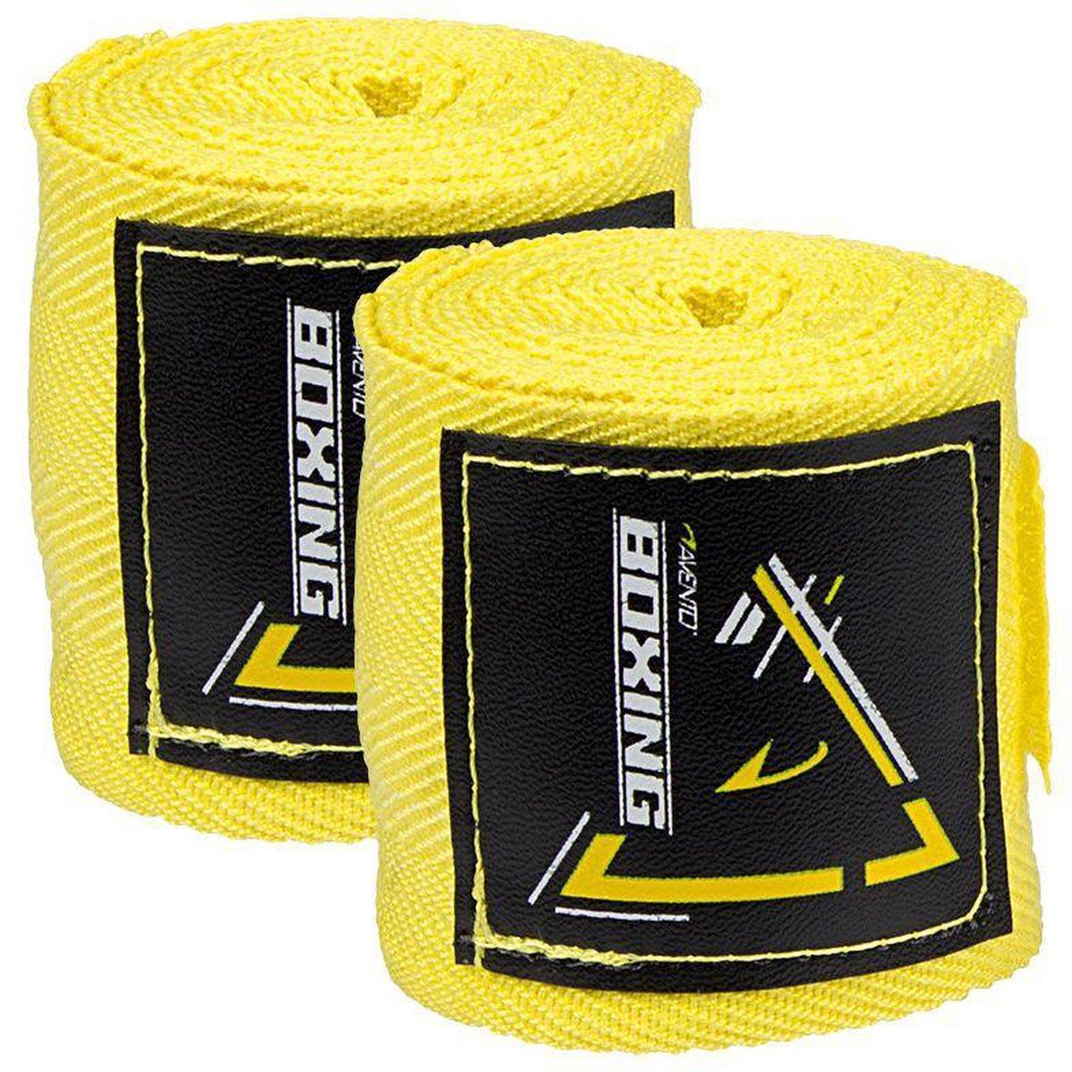 Avento Boks Handbandages - Geel - Katoen