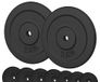 G5 HT SPORT Gietijzeren schijven G5 HT SPORT Ø gat 25 mm, voor sportschool en thuisgym van 0,5 tot 20 kg, voor halters en halters (2 x 2 kg)