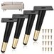 Set de 4 pieds de meuble noirs en métal de 15 cm