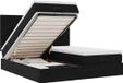 vidaXL Bed met opbergruimte en matrassen en LED's 160x200cm fluweel zwart
