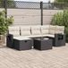 Maison Exclusive - Ensemble de meubles de jardin 7 pièces avec canapé et coussins, noir, en polyrotin