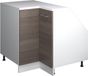 Vicco Rion Armoire pour mur incliné Armoire d'angle – 75,6 x 81,6 cm avec 1 porte, corps de meuble 60 cm de profondeur Gris edel