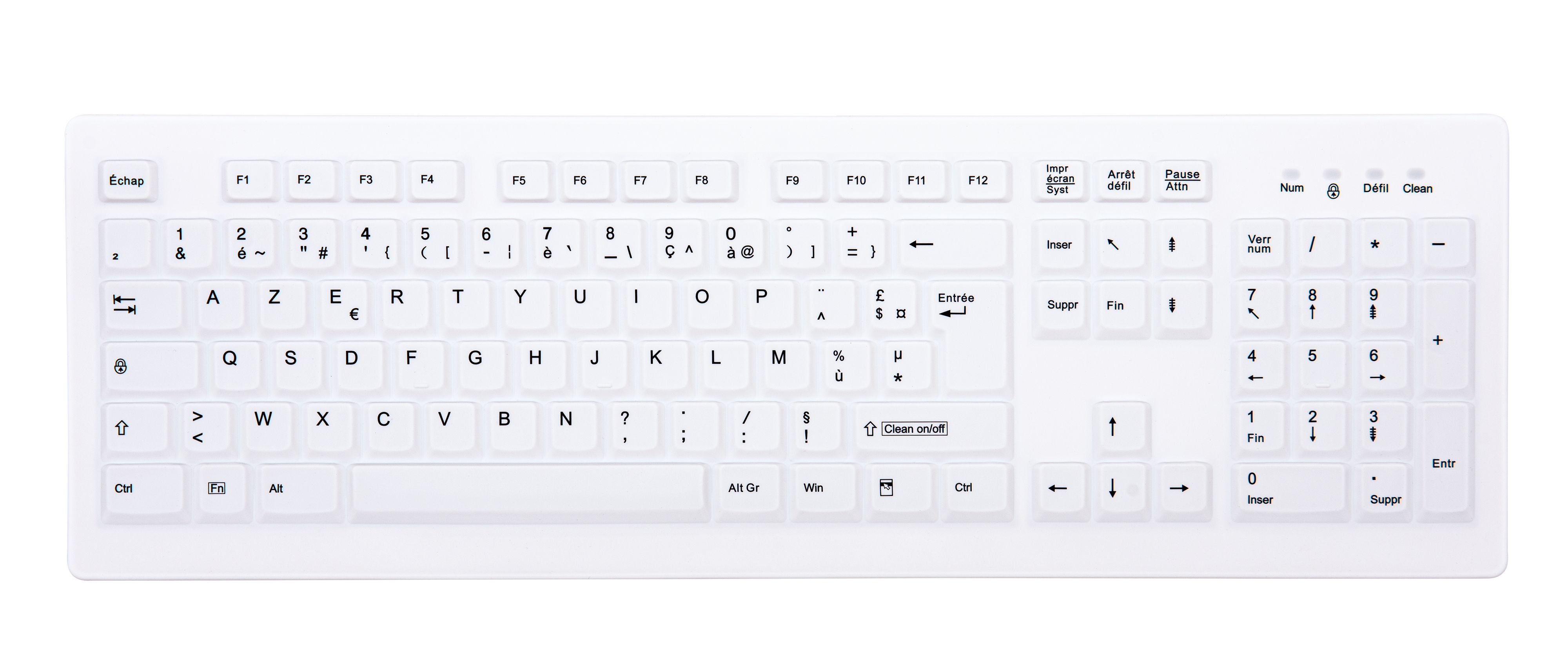 Contour Design Active Key AK-C8100 Toetsenbordbedekking Wit