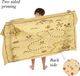 Ulticool Serviette microfibre - Carte au trésor Pirate - Serviette de bain - Serviette de plage Serviette de natation - Drap de bain à séchage rapide - 140 x 70 cm