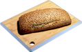 Kesper Snijplank Bamboe Hout Blauwe Rand 35x26 cm