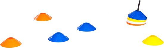 AXI MarkersPro404, Markeer Pionnen - 40 stuks - Blauw/Geel/Wit/Oranje