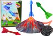 Lean Toys Lance-roquettes volcan dinosaures réglable jeu