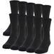 Gildan Katoenen crew sokken, 10 paar crew socks, 10 paar (10 stuks), zwart (10 paar), Shoe Size: 6-12